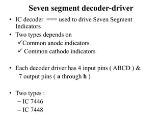Seven segment decoders | PPTX