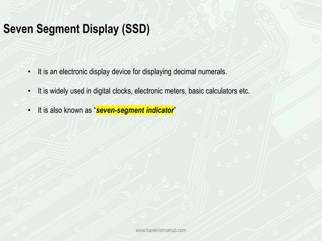 Seven segment display | PPTX