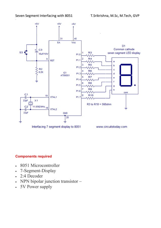 Seven segment interfacing with 8051.pdf