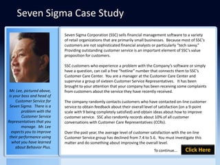 Seven sigma case study | PPTX
