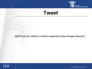 Tweet @GBYyehuda: adding a medium engenders large changes #socmed  