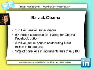MyVouchers.co.uk shows us a new wayUse Facebook and Twitter to notify followers of discount voucher codes (for online sales)Search function within Facebook group for codes and discountsConstant feed of best discounts Offering followers something for nothing, rather than hard sellLeap in traffic and money spent The results for MyVoucherCodes.co.uk? Facebook and TwitterMore than £21.4m sales 12% total sales in fourth quarter 2009 12,000 fans on Facebook and 2,600 Twitter followers averaging 6 visits/month to site4,070,000 visitors courtesy of Facebook and Twitter 