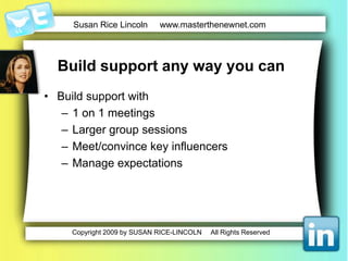 Show why social media will help meet business objectives