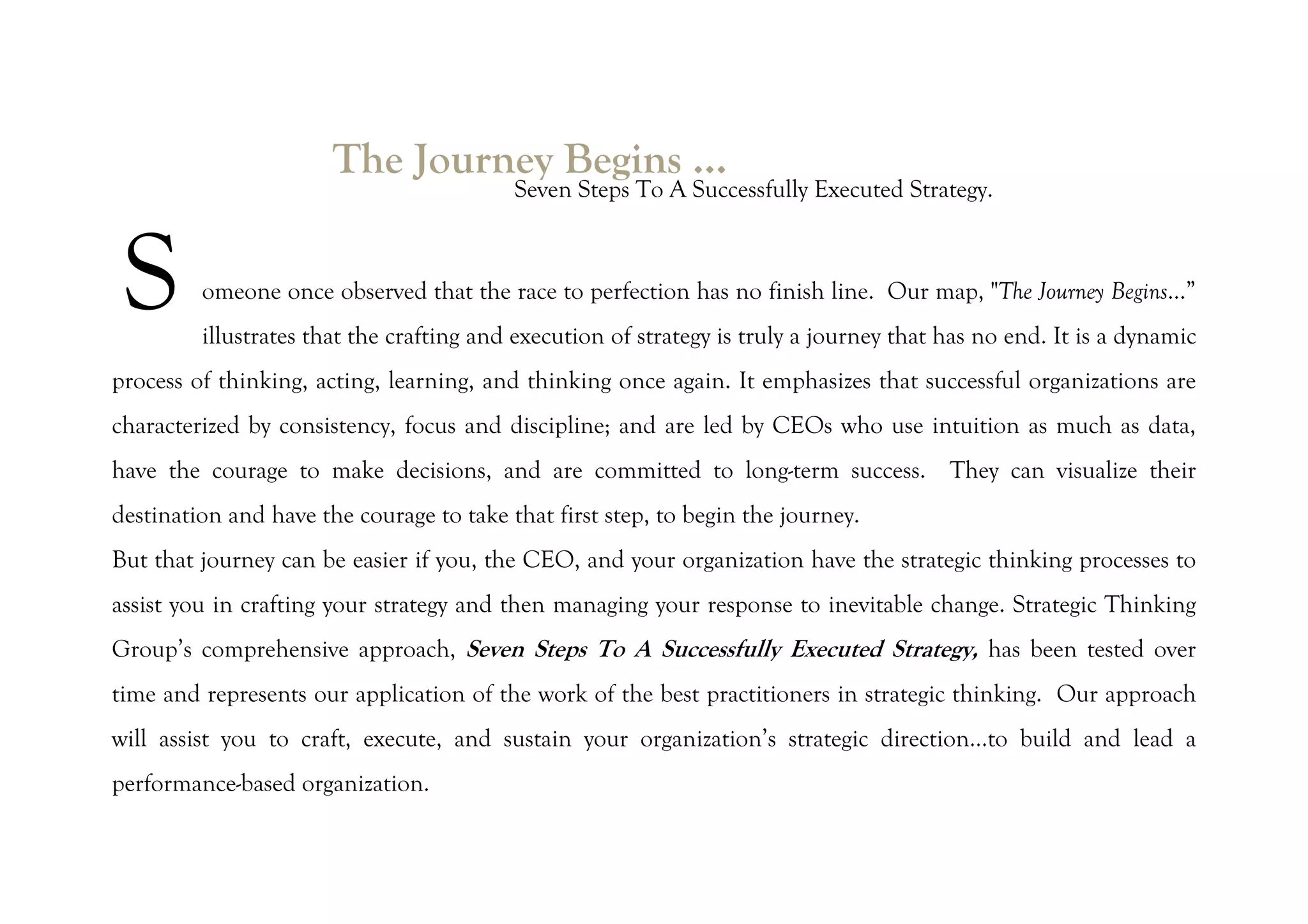 The strategy journey