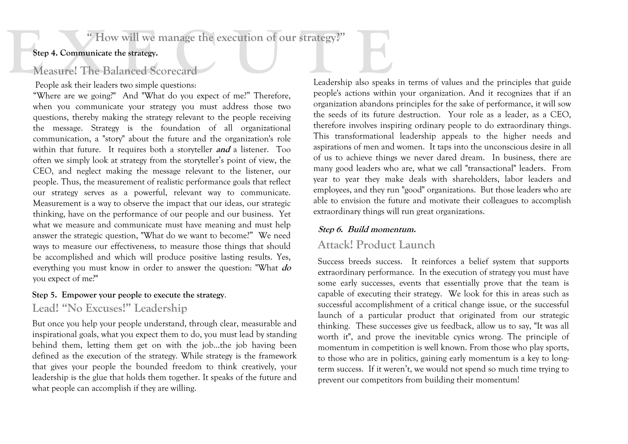 The strategy journey