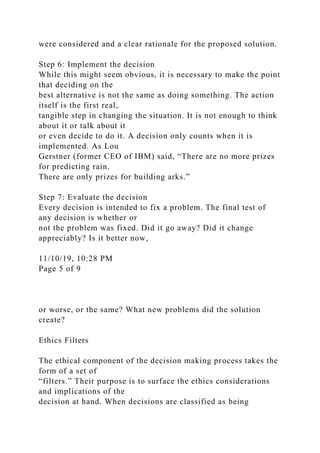 Seven Steps to Ethical Decision Making– Step 1 Define the p.docx