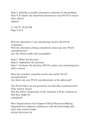 Seven Steps to Ethical Decision Making– Step 1 Define the p.docx