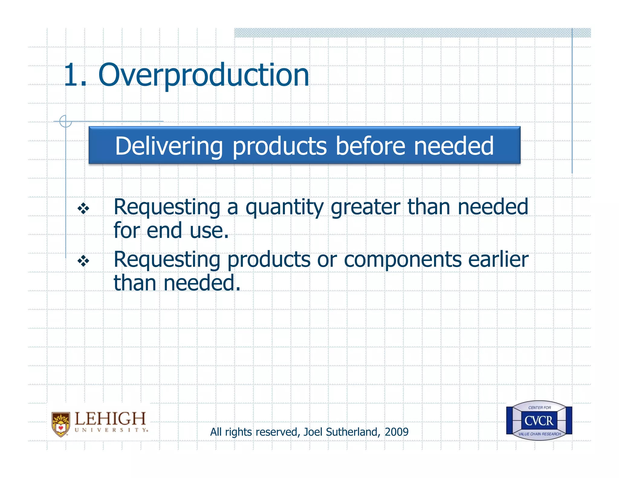 Seven Supply Chain Wastes