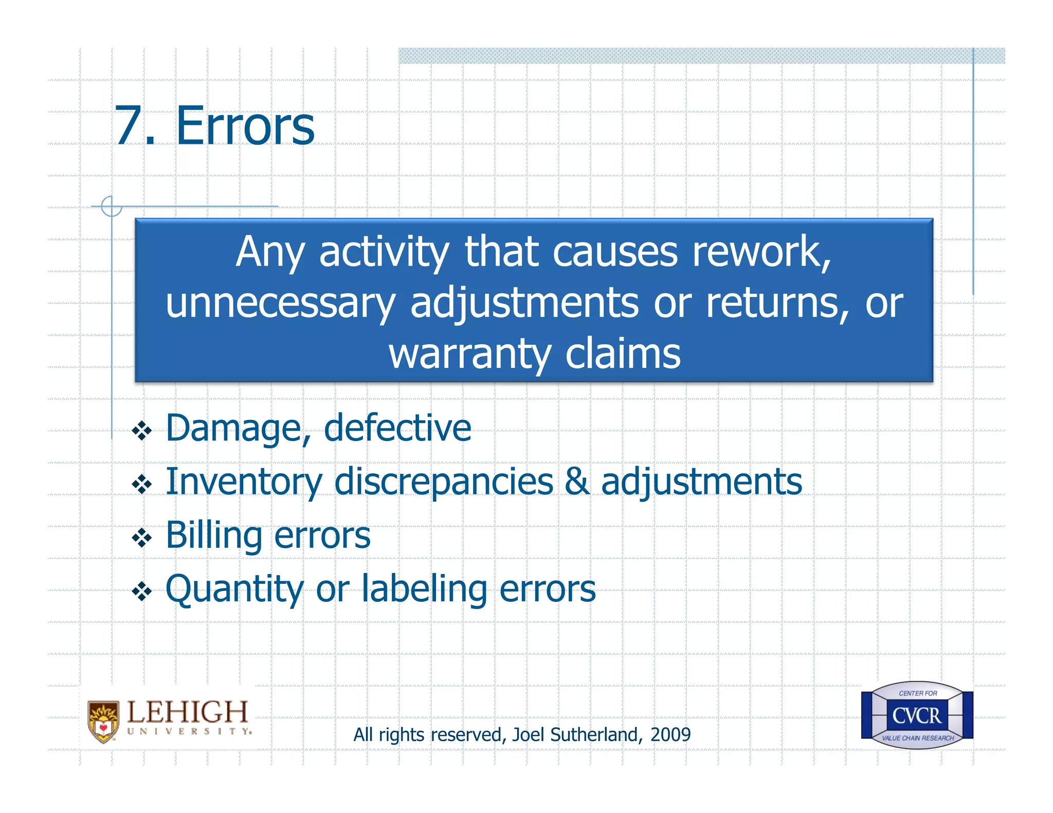 Seven Supply Chain Wastes