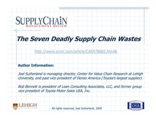 Seven Supply Chain Wastes