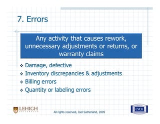 Seven Supply Chain Wastes