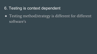 Seven testing principles | PPT