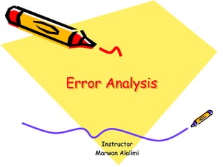 Error Analysis
Instructor
Marwan Alalimi
 