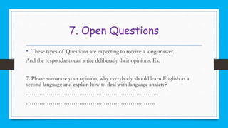 Seven types of surveys in research | PPTX