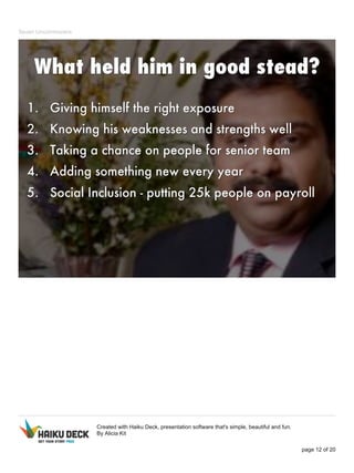 Seven Uncommoners 
Created with Haiku Deck, presentation software that's simple, beautiful and fun. 
By Alicia Kit 
page 12 of 20 
 