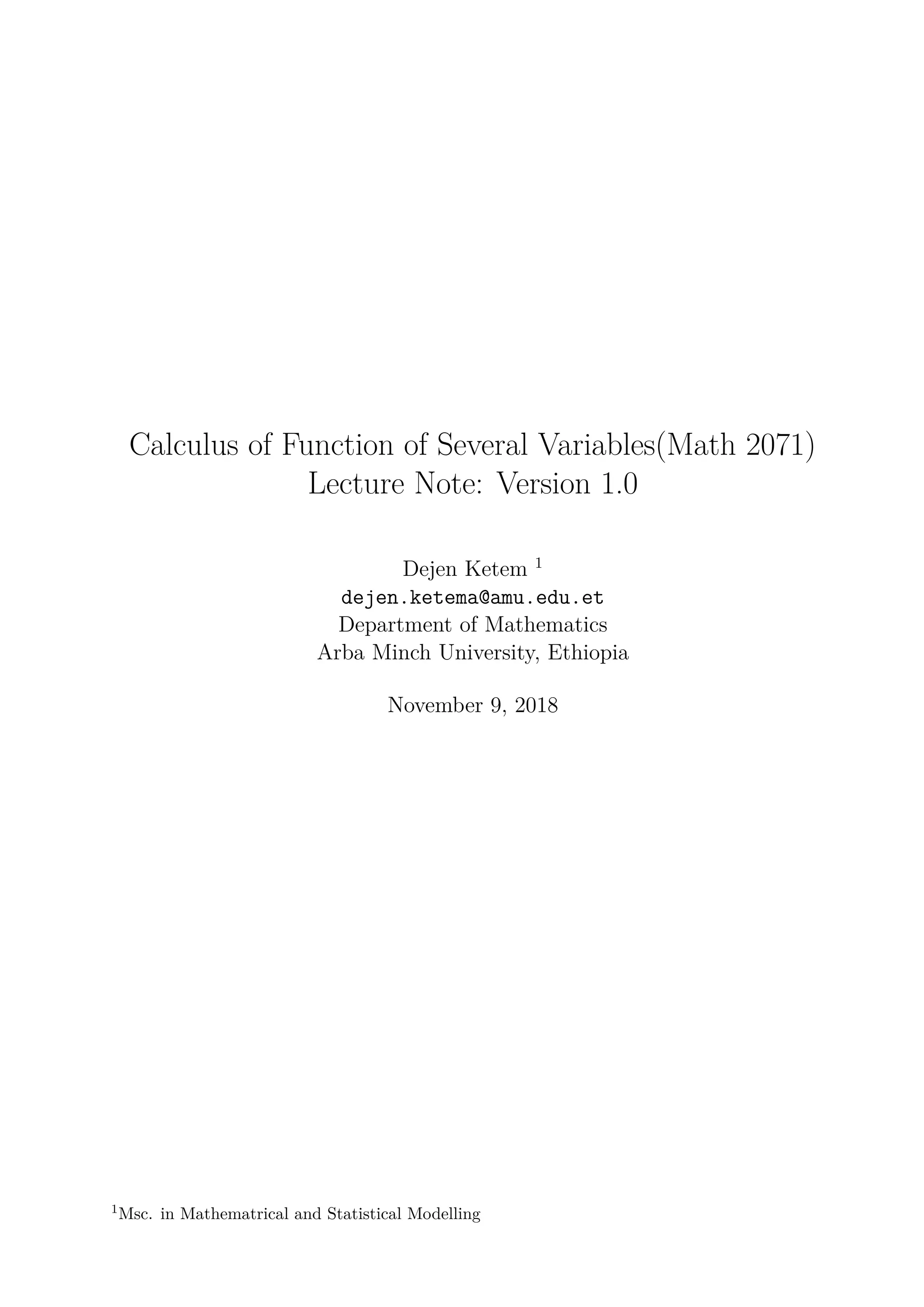 Calculus a Functions of Several Variables | PDF | Physics | Science