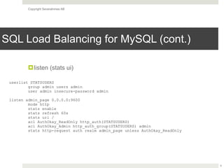 How To Set Up SQL Load Balancing with HAProxy - Slides | PDF | Computer ...