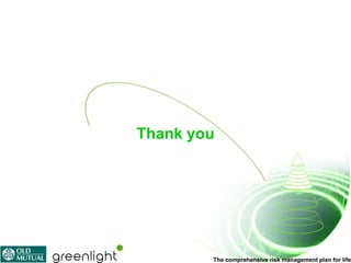 Thank you




        The comprehensive risk management plan for life
 