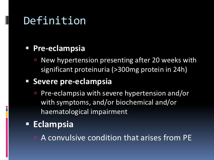 Severe pre eclampsia