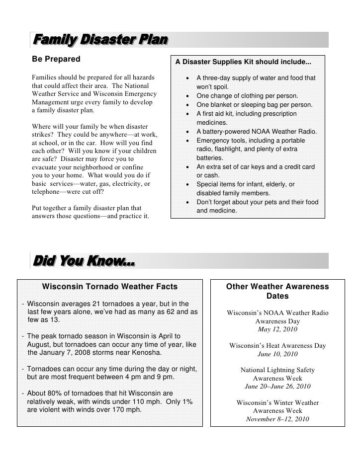 Severe Weather Brochure