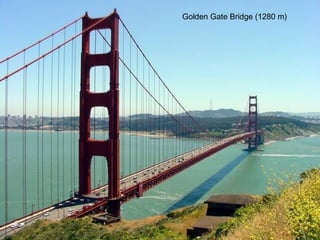 Golden Gate Bridge (1280 m)
 