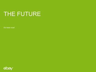 THE FUTURE
It’s here now!
 