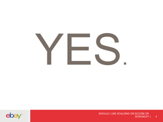 SHOULD I USE SCALDING OR SCOOBI OR
SCRUNCH? 4
YES.
 