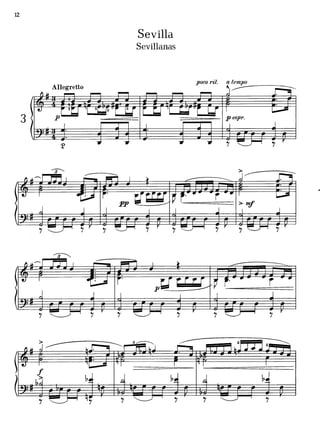 Sevilla De La Suite EspañOla Op. 47 De Albeniz