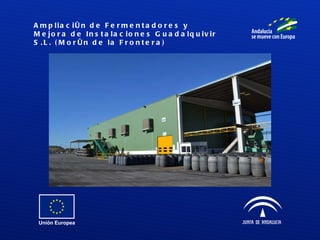 Ampliación de Fermentadores y Mejora de Instalaciones Guadalquivir S.L. (Morón de la Frontera) 