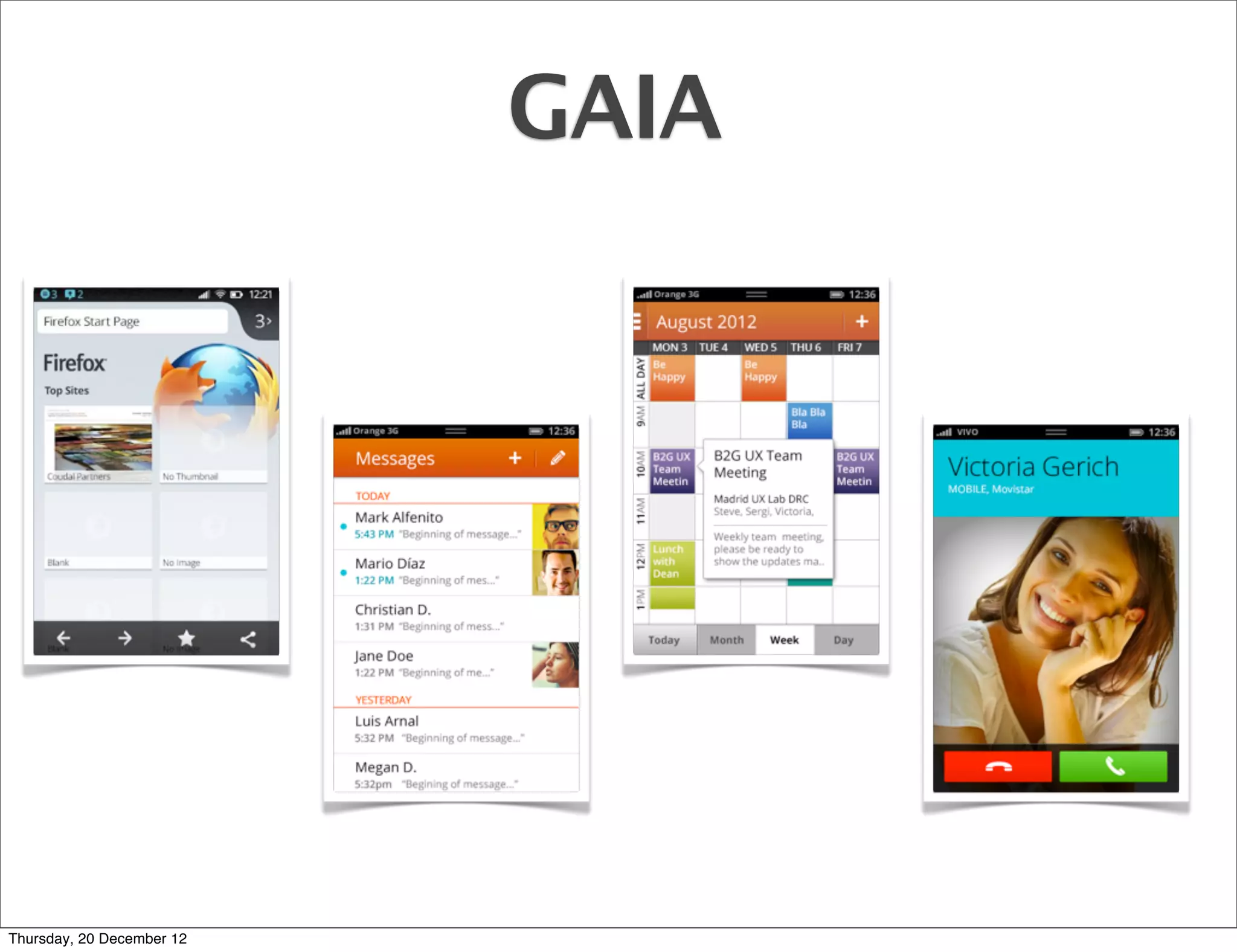 GAIA




Thursday, 20 December 12
 