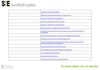 DESARROLLADOR LMS MOODLE
DIBUJANTE AUTODESK INVENTOR 3D / INGLÉS ALTO
DIRECTOR COMERCIAL Y MARKETING
DOCENTE "INTERPRETACIÓN DE PLANOS"
DOCENTE "LIDERAZGO Y NEGOCIACIÓN"
DOCENTE CURSO "CALIBRACIÓN DE EQUIPOS GPS"
DOCENTE PARA CURSO DE ATENCIÓN ESPECIALIZADA PARA ENFERMOS DE
ALZHEIMER
DOCENTE PARA CURSO DE AUXILIAR DE ENFERMERÍA EN GERIATRÍA
DOCENTE PARA CURSO DE CUIDADOS PALIATIVOS
DOCENTES EXPERTOS/AS EN MTO PREVENTIVO Y PREDICTIVO DE EQUIPOS
(INSTALACIONES DE SECTOR MINERIA)
EJECUTIV@COMERCIAL STAND.TELEFONÍA
ELECTROMECÁNICO DE MANTENIMIENTO INDUSTRIAL
ELECTROMECÁNICO INDUSTRIAL
ESPECIALISTA DE PRODUCTO
EXPERTO STORAGE HP EVA, 3PAR, XP, NETAPP
 