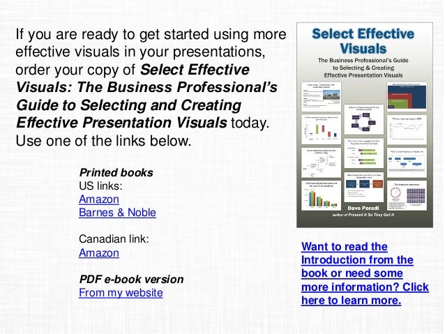 Preview Of Select Effective Visuals Book