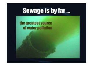 Sewage is by far …
 