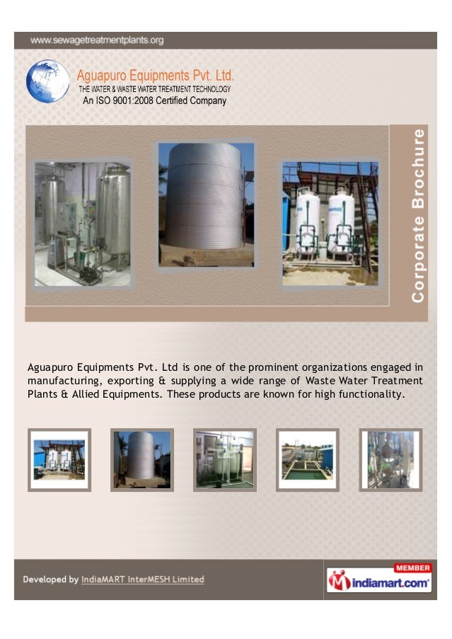 Aguapuro Equipments Pvt. Ltd., Mumbai, Wastewater Treatment Plants and