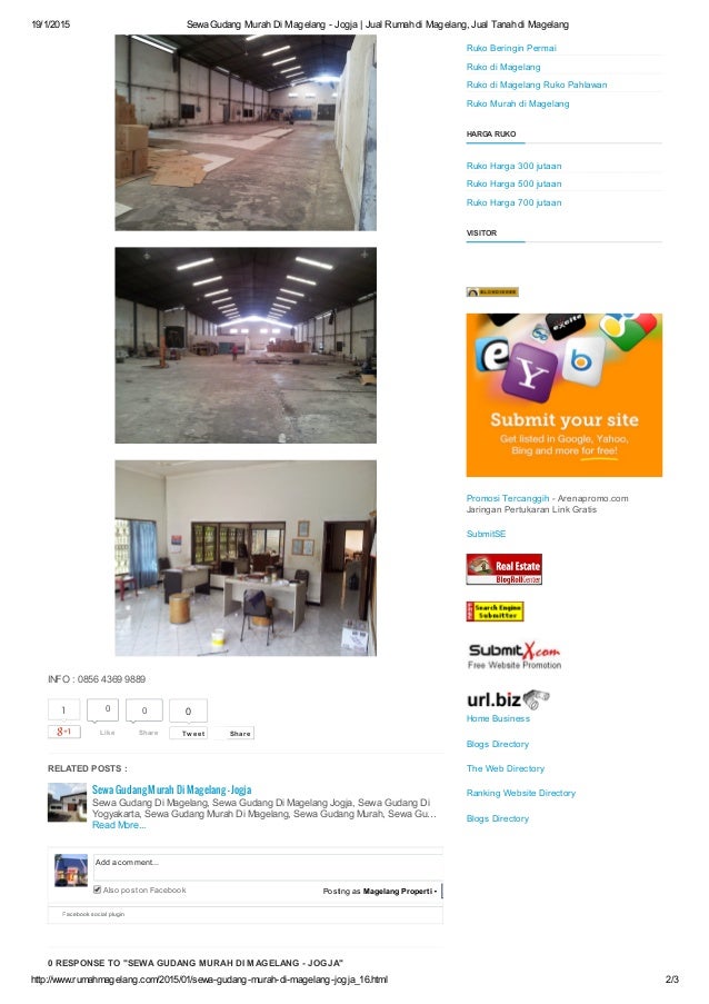 HP. 0853 2290 8000, Sewa Gudang Murah di Magelang Jogja ...