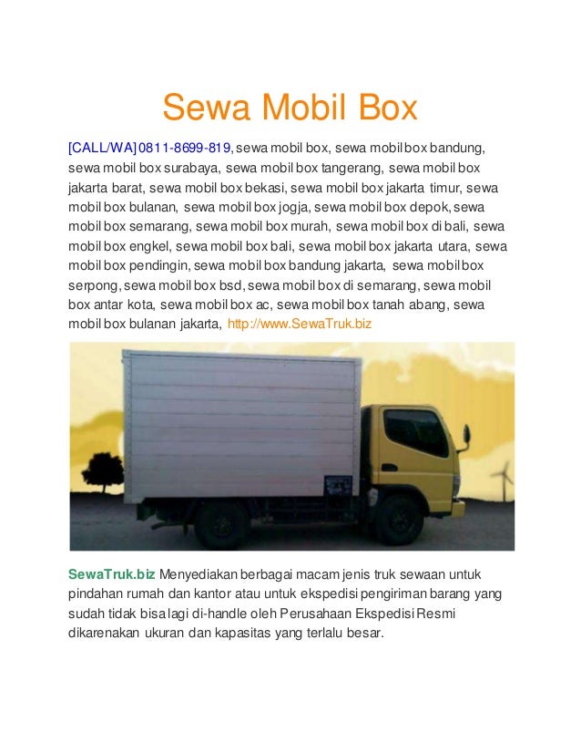 Sewa Mobil Box Pendingin Surabaya