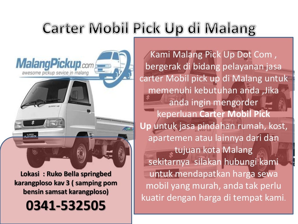 Sewa pick up di malang