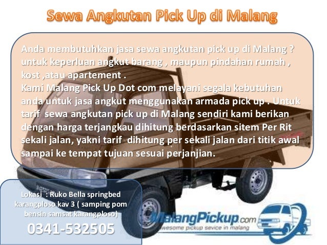 Sewa pick up surabaya malang