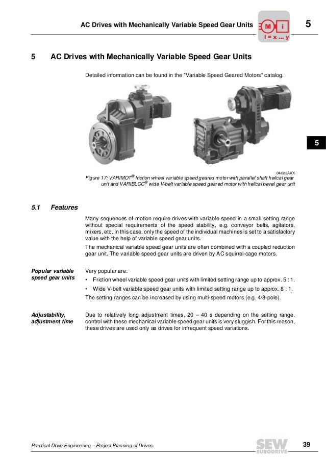 Sew drive calculation