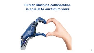 Human Machine collaboration
is crucial to our future work
13
 