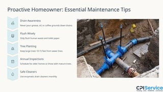 Smart Tips to Prevent Costly Sewer Line Repairs For Homeowners | PPTX