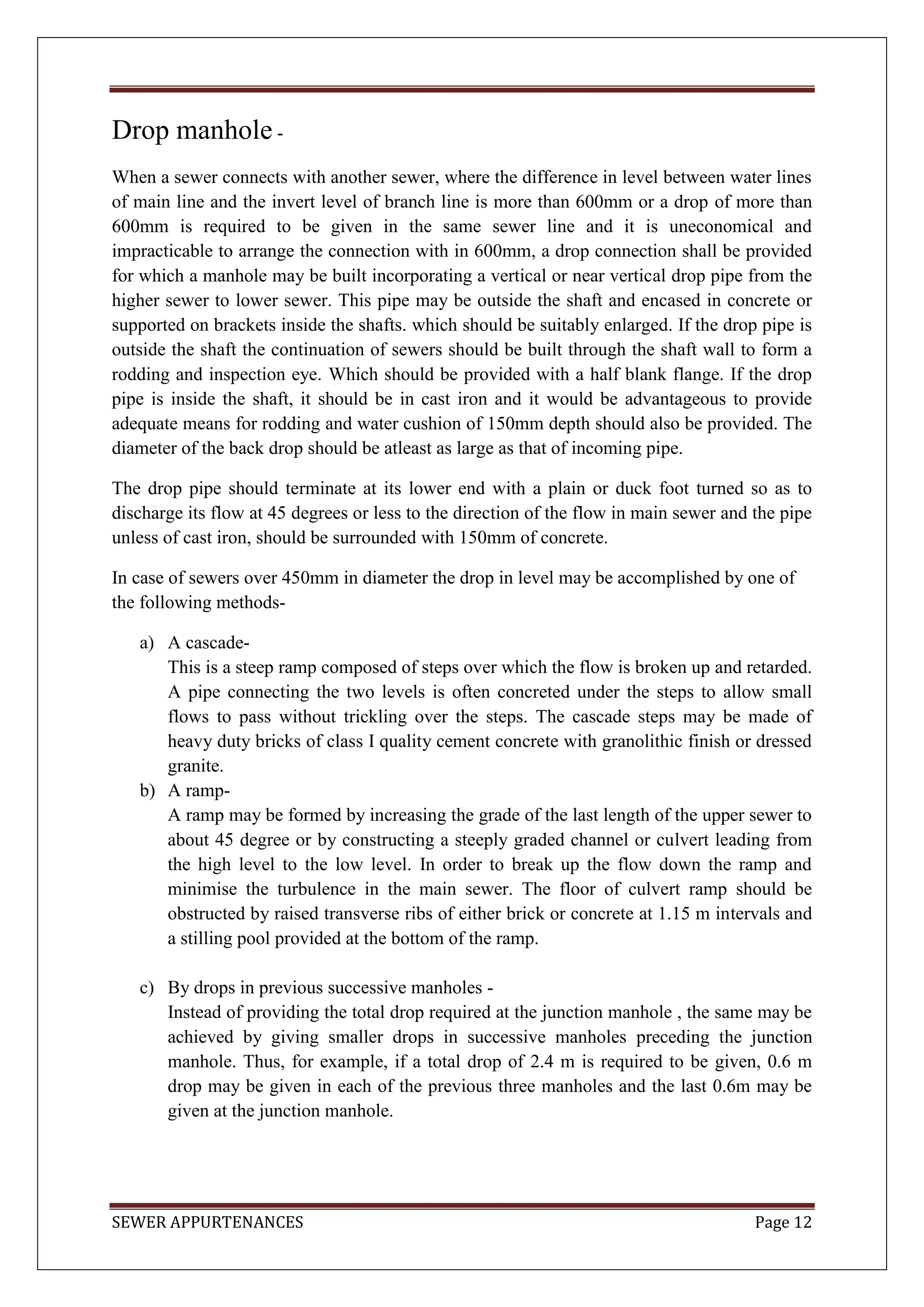 Sewer Appurtenances | DOCX