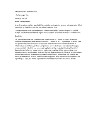Sewer Camera Report.pdf Sewer Inspection Camera Market Adoption of High-Definition Sewer and ...
