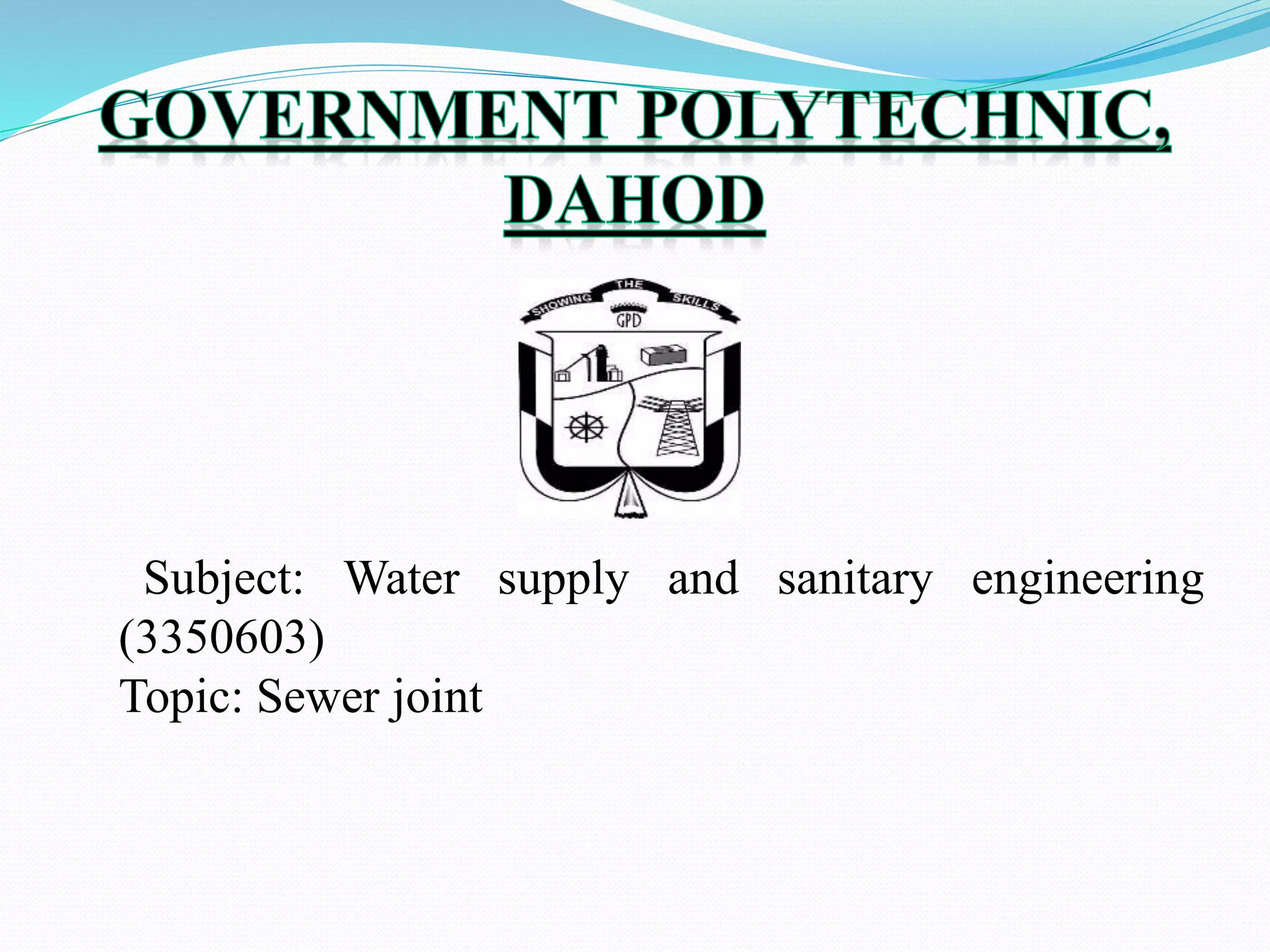 Sewer joint PPT