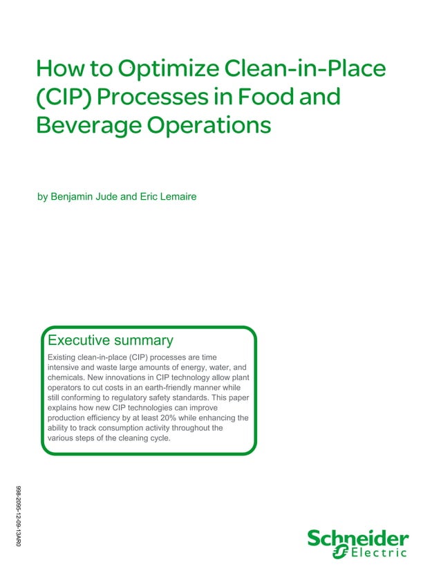 How to Optimize Clean-in-Place (CIP) Processes in Food and Beverage ...