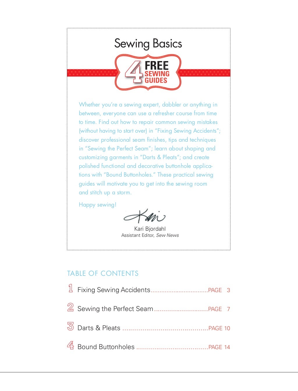 Sewing basicsfromsewnews