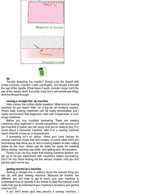 Sewing in a straight line