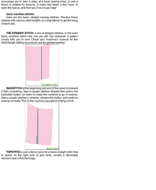 Sewing in a straight line