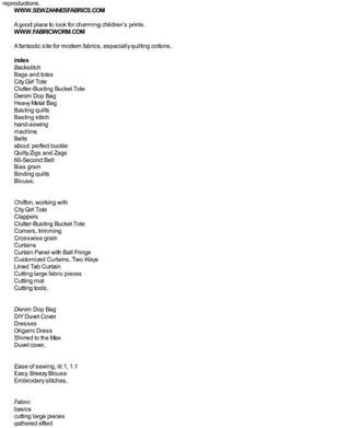 Sewing in a straight line