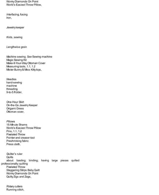 Sewing in a straight line